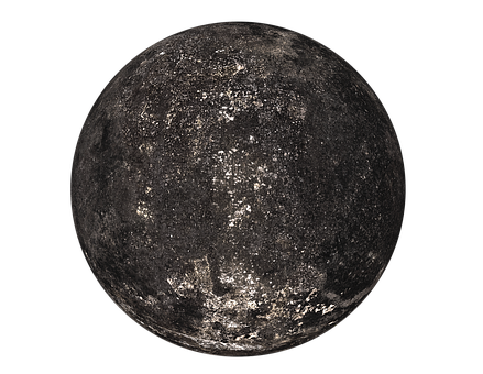 Dark Textured Celestial Body PNG