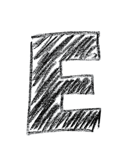 Dark Textured Letter E PNG