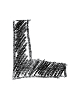 Dark Textured Letter L PNG