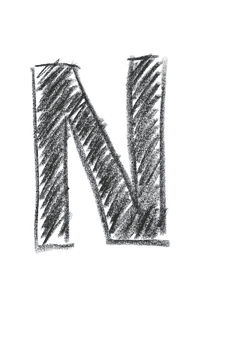 Dark Textured Letter N PNG