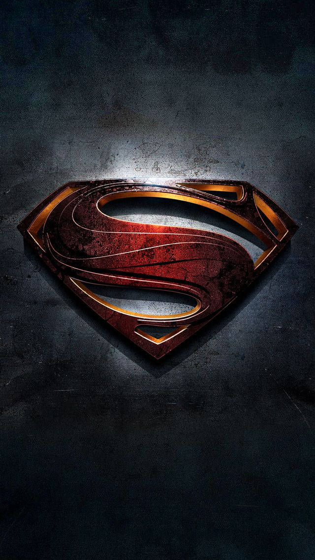 Download Dark Textured Superman Symbol Iphone Wallpaper 