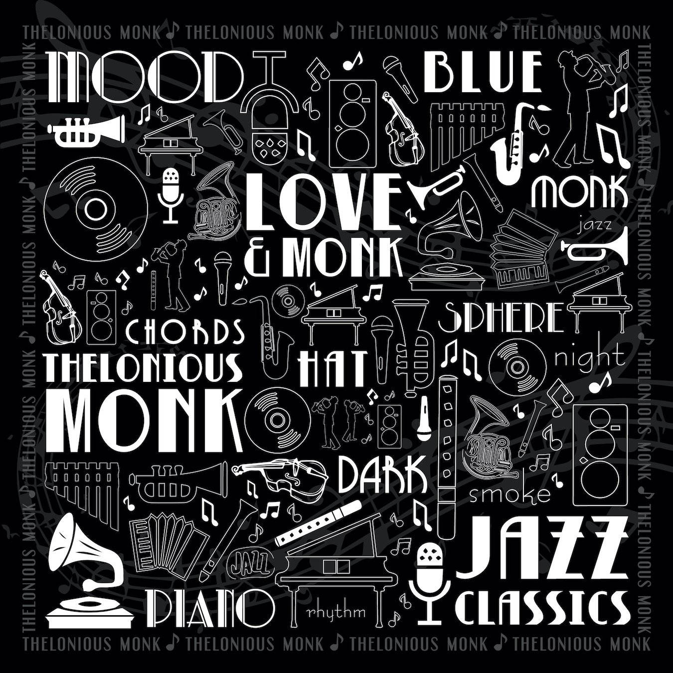 Dark Thelonious Monk Love Jazz Classics Album Wallpaper