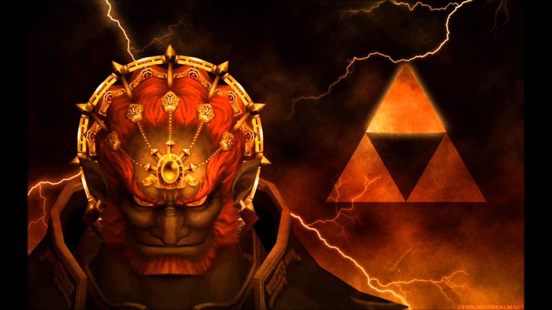 Dark Lord Ganondorf in The Legend of Zelda with Dark Theme Wallpaper