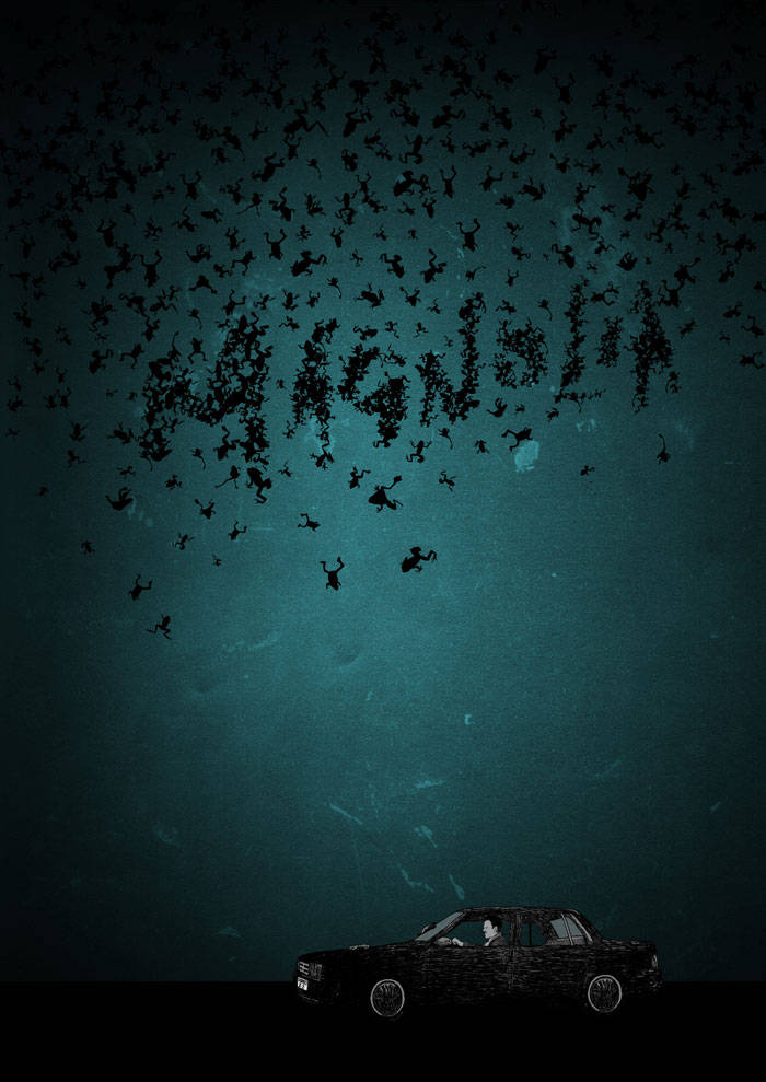 Dark Themed Magnolia Film Aesthetic Poster Wallpaper
