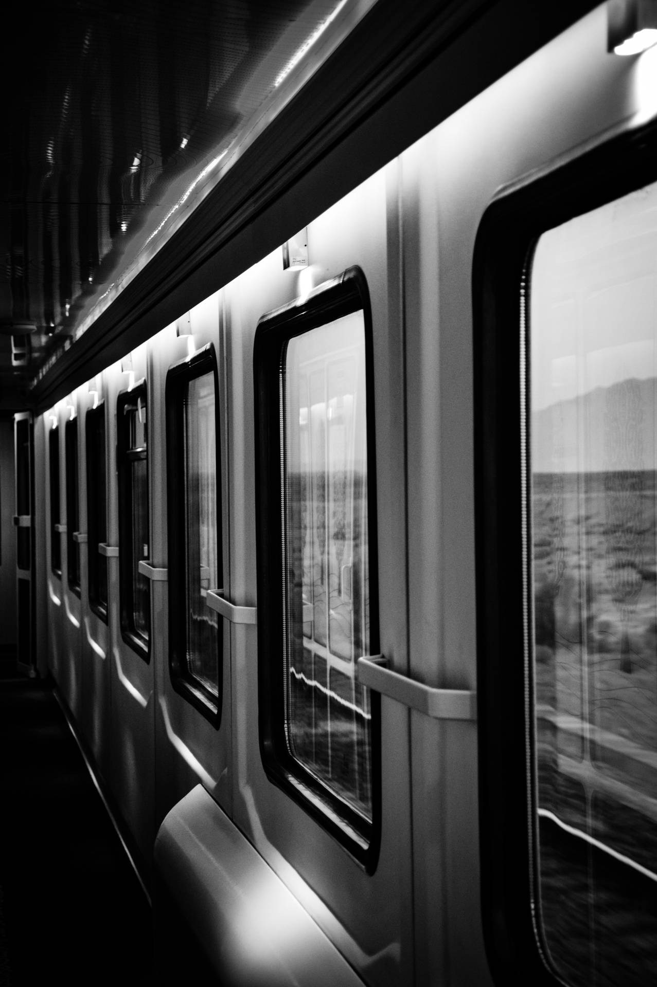 Riding Into the Future Aboard a Dark Train Wallpaper