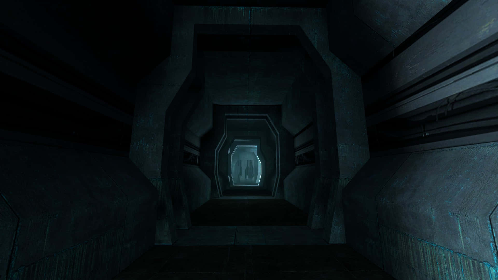 Mysterious Dark Underground Passage Wallpaper