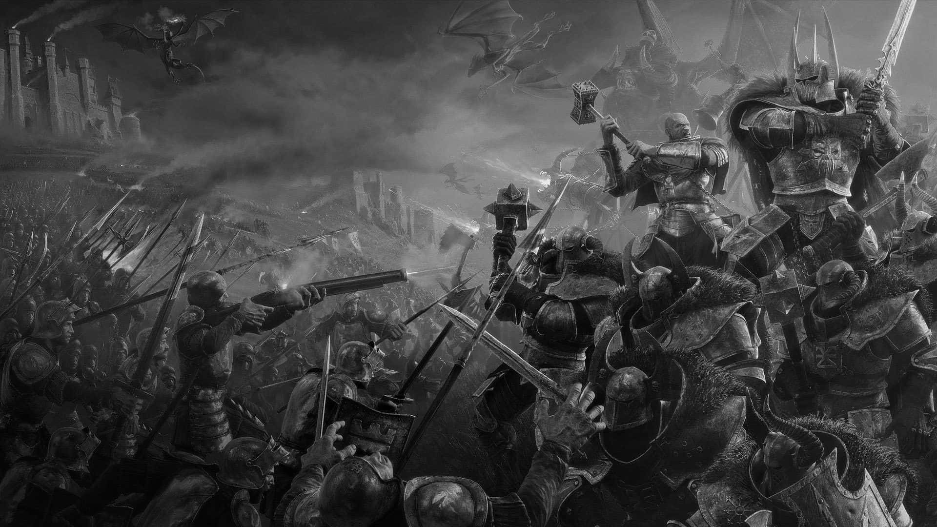 Epic Battle in Dark War Wallpaper