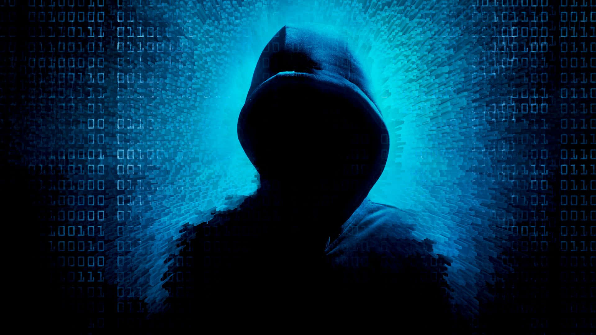 Immaginedi Un Hacker Del Dark Web In Silhouette