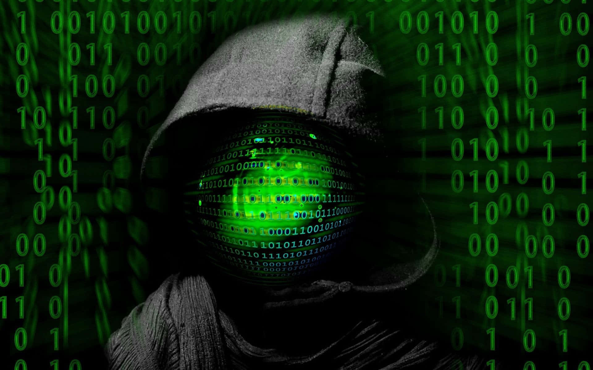 Immaginedel Volto Criptato Di Un Hacker Del Dark Web