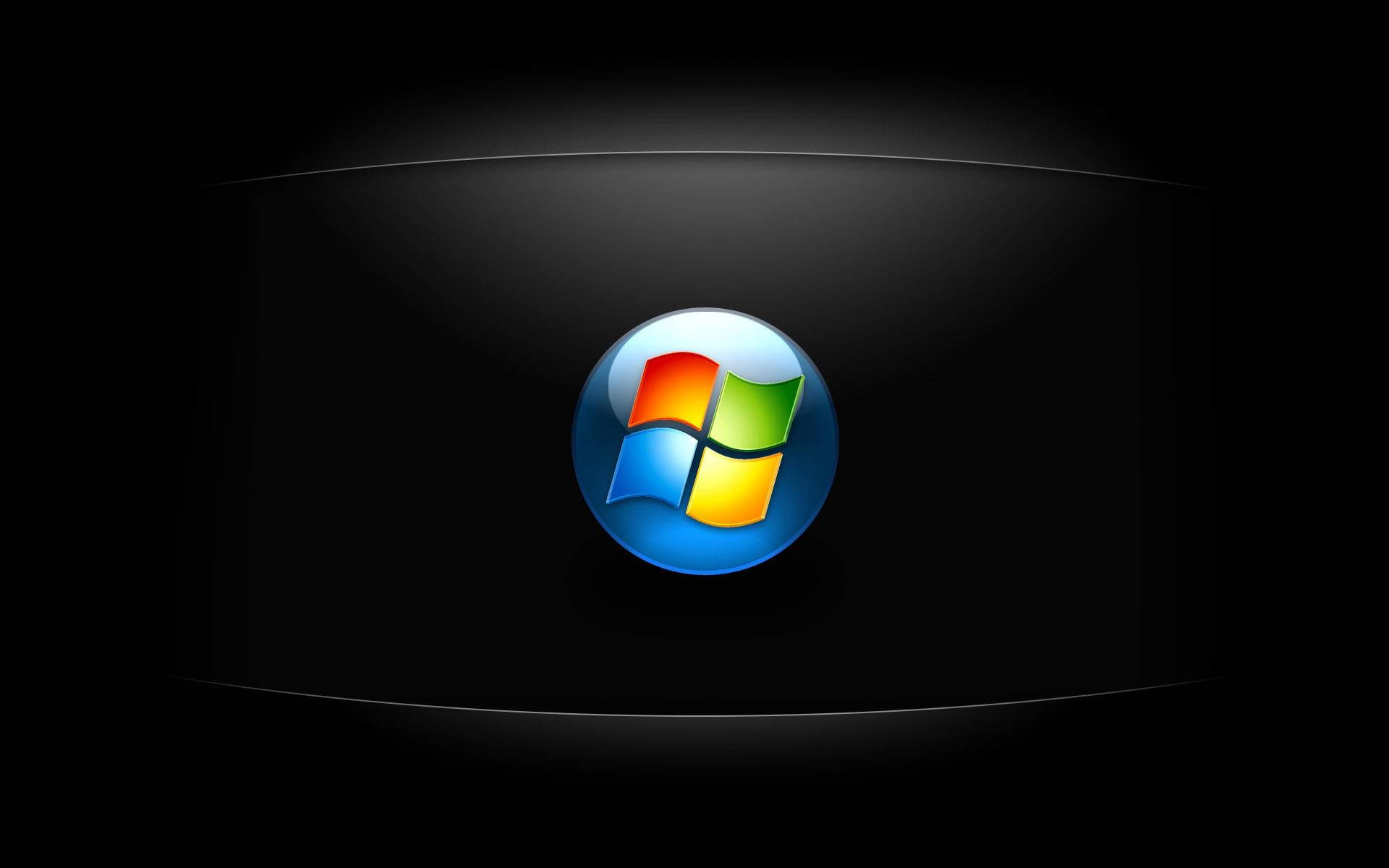 Dark Windows Vista Logo Wallpaper