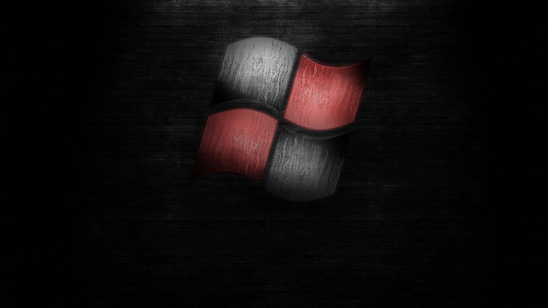 Sorte Windows Med Grunge Logo Wallpaper
