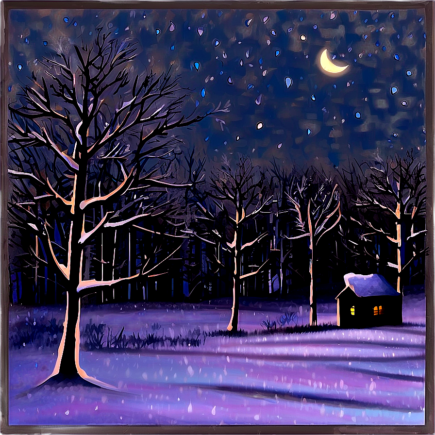 Dark Winter Night Png 8 PNG