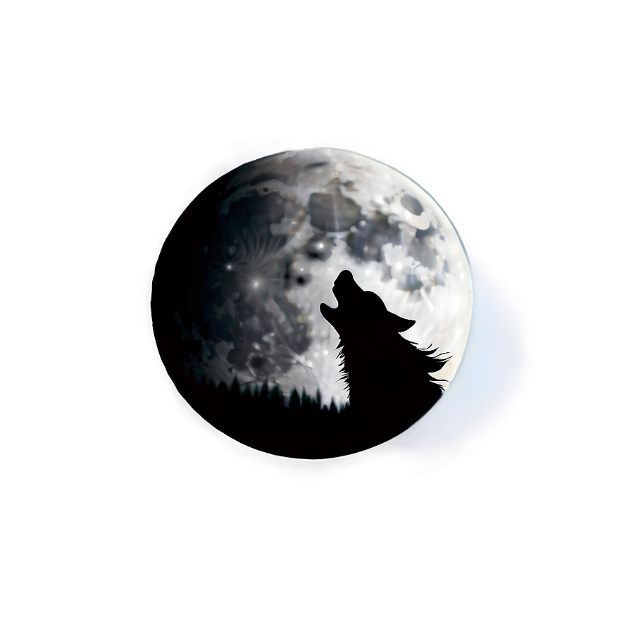 Download Dark Wolf Silhouette In Moon Png 05032024 | Wallpapers.com