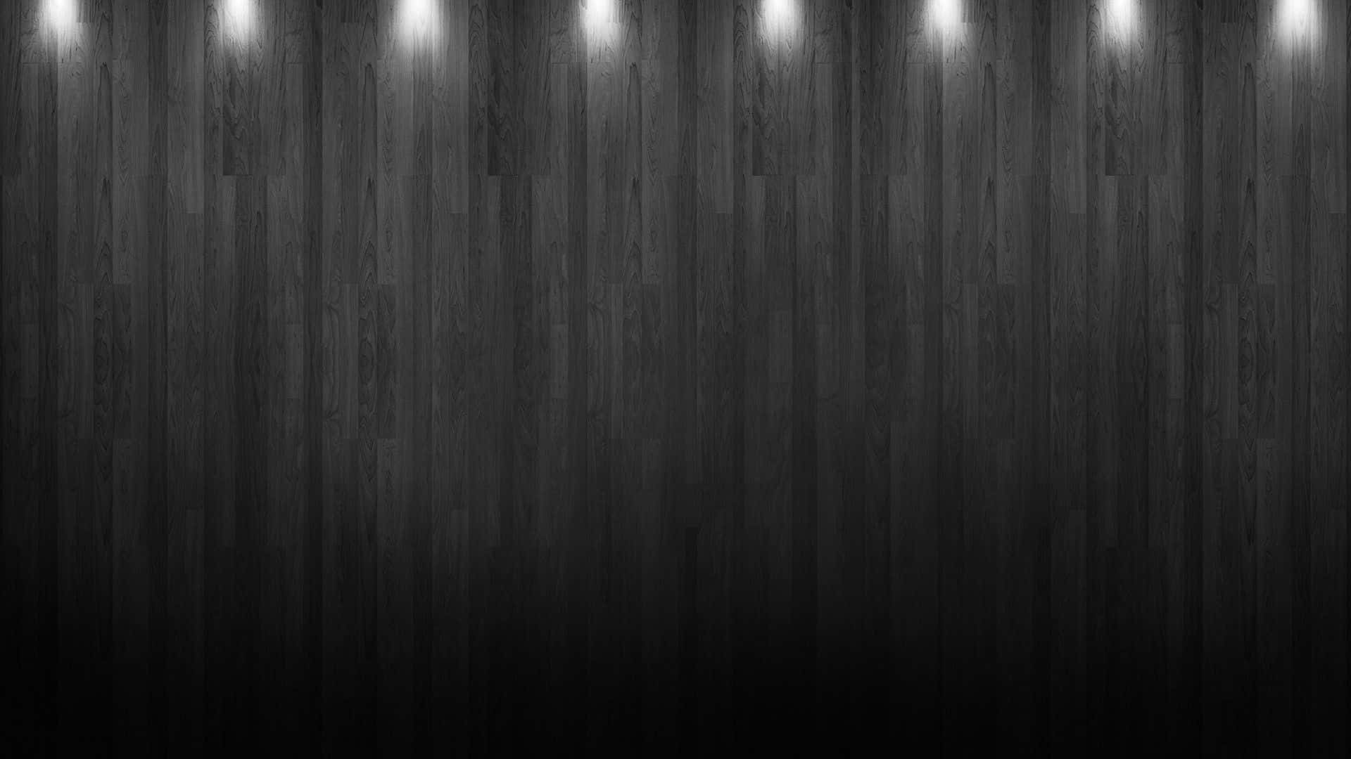 Dark Wood Background White Lights