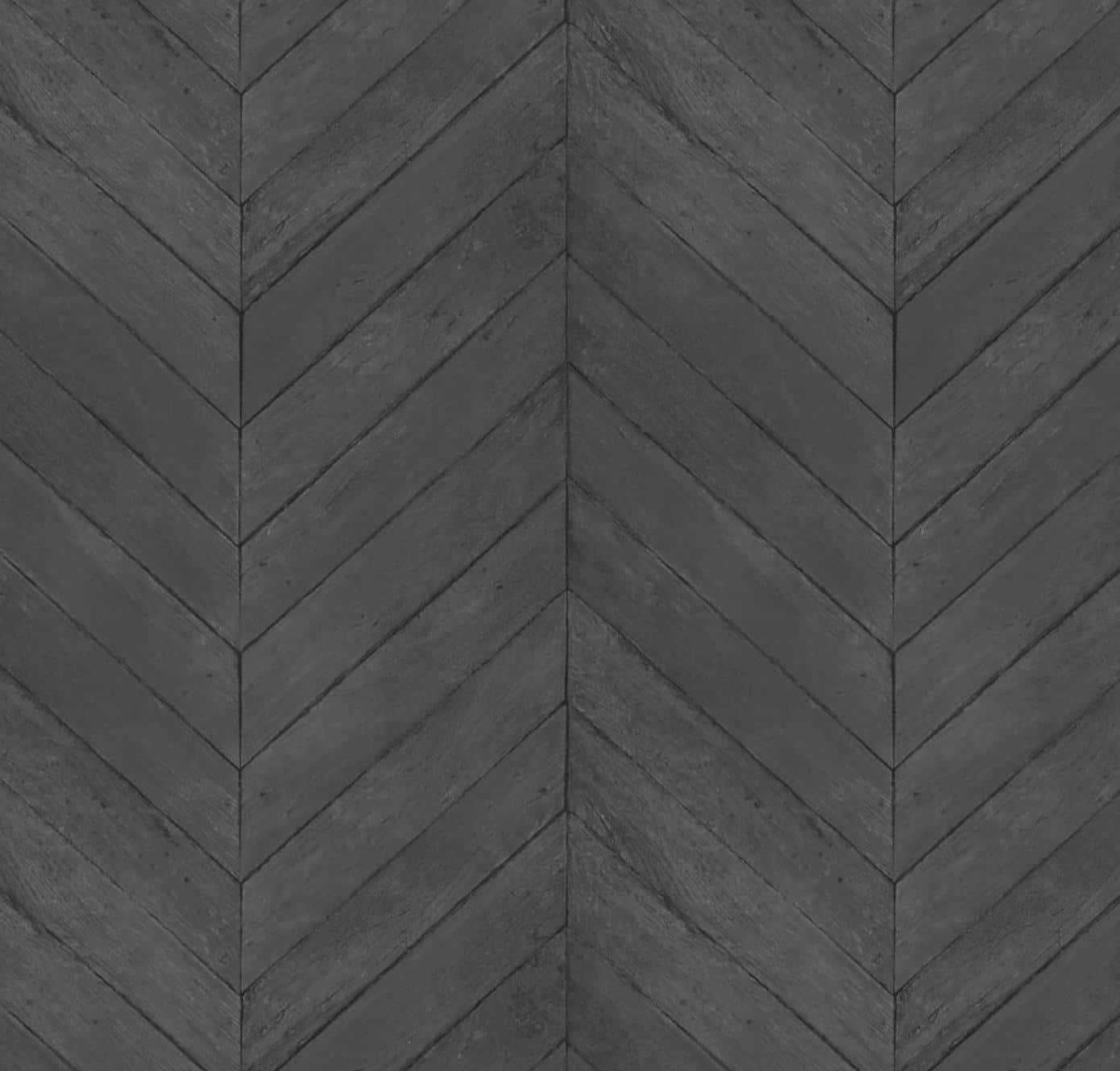 Dark Wood Chevron Pattern Wallpaper