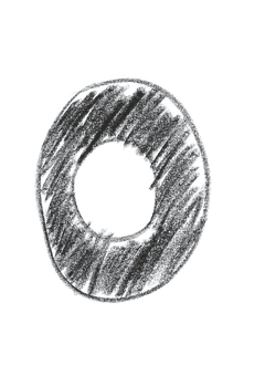 Dark Wooden Letter O PNG