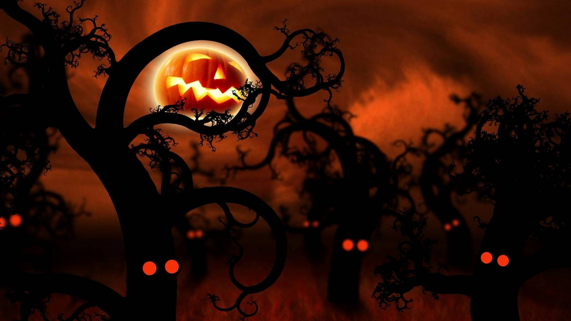 Dark Woods Halloween Aesthetic Art