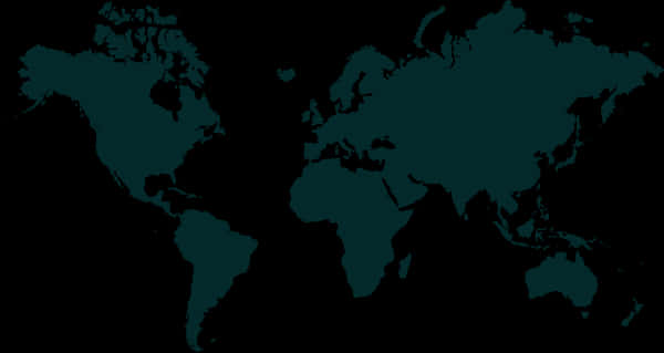 Dark World Map Silhouette PNG