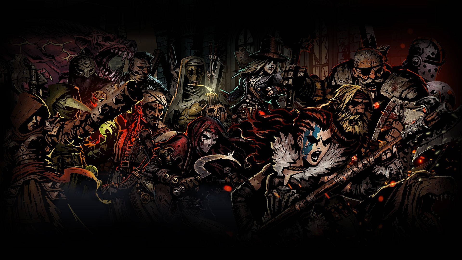 Gather your ruins and explore the depths of Darkest Dungeon Wallpaper