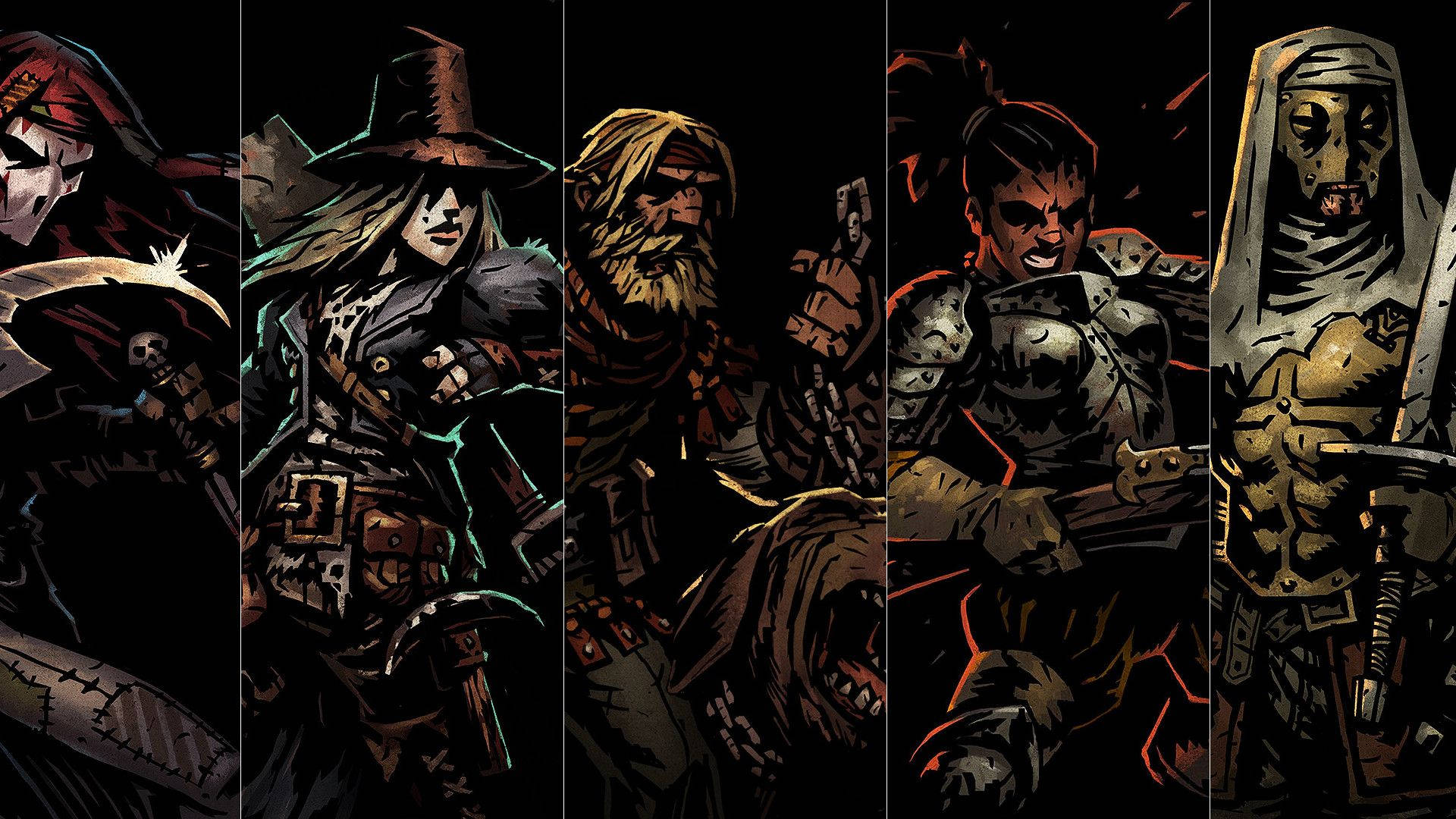 Darkest Dungeon Heroes Collage Wallpaper