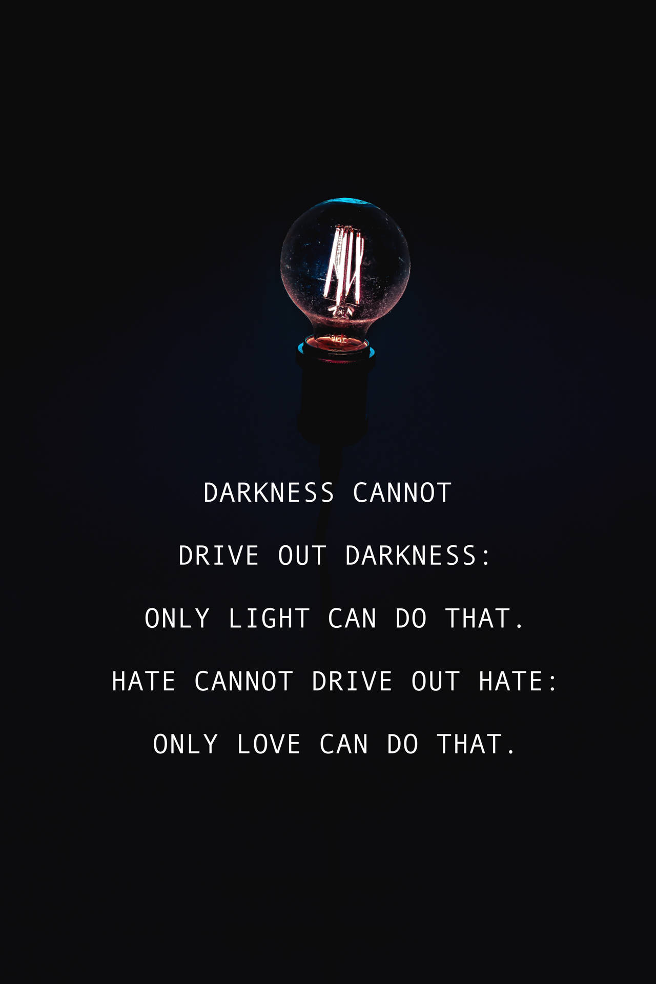 Darkness Inspirational Quote Wallpaper
