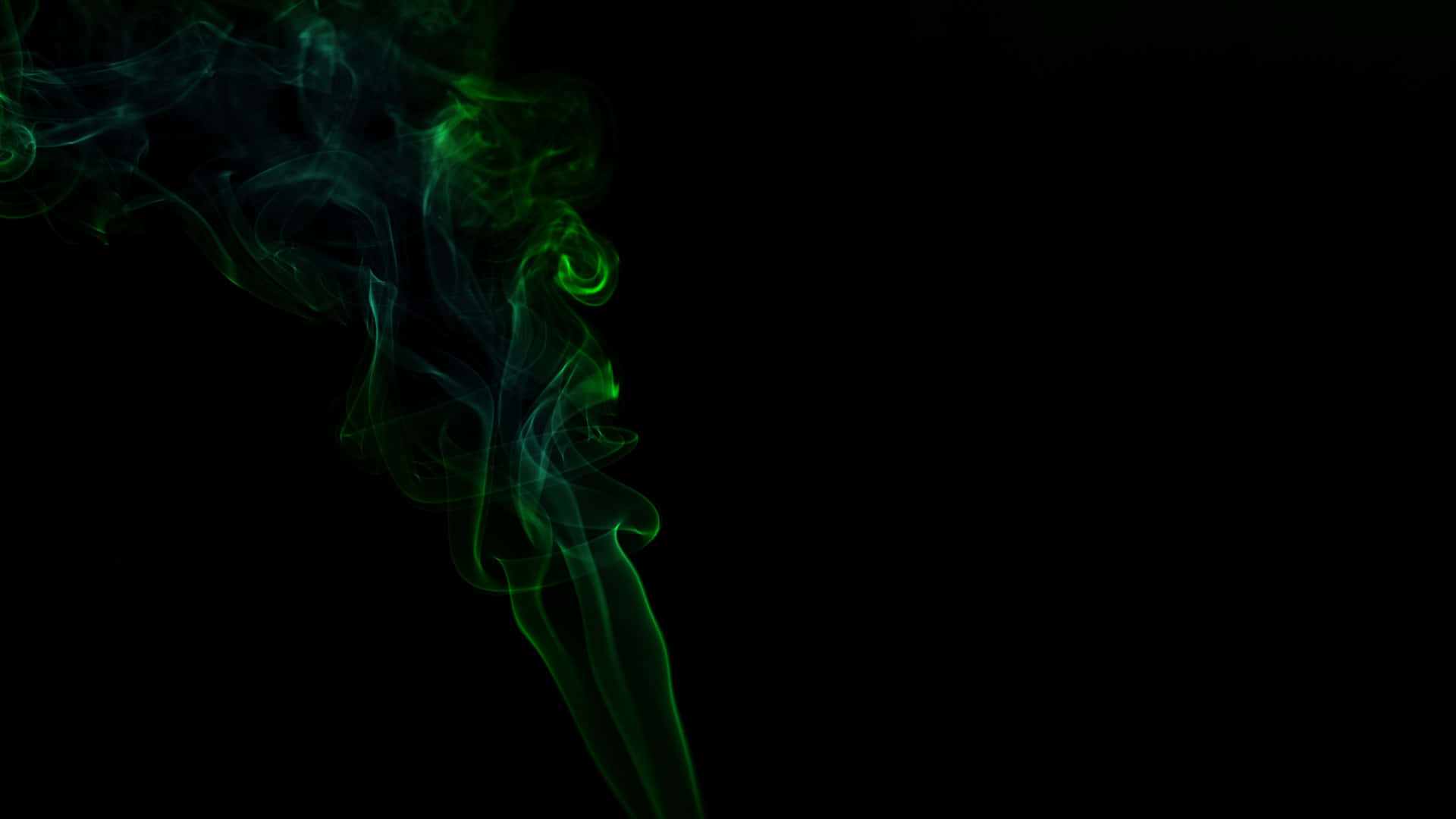 Darkness With Hint Of Green Smoke Wallpaper
