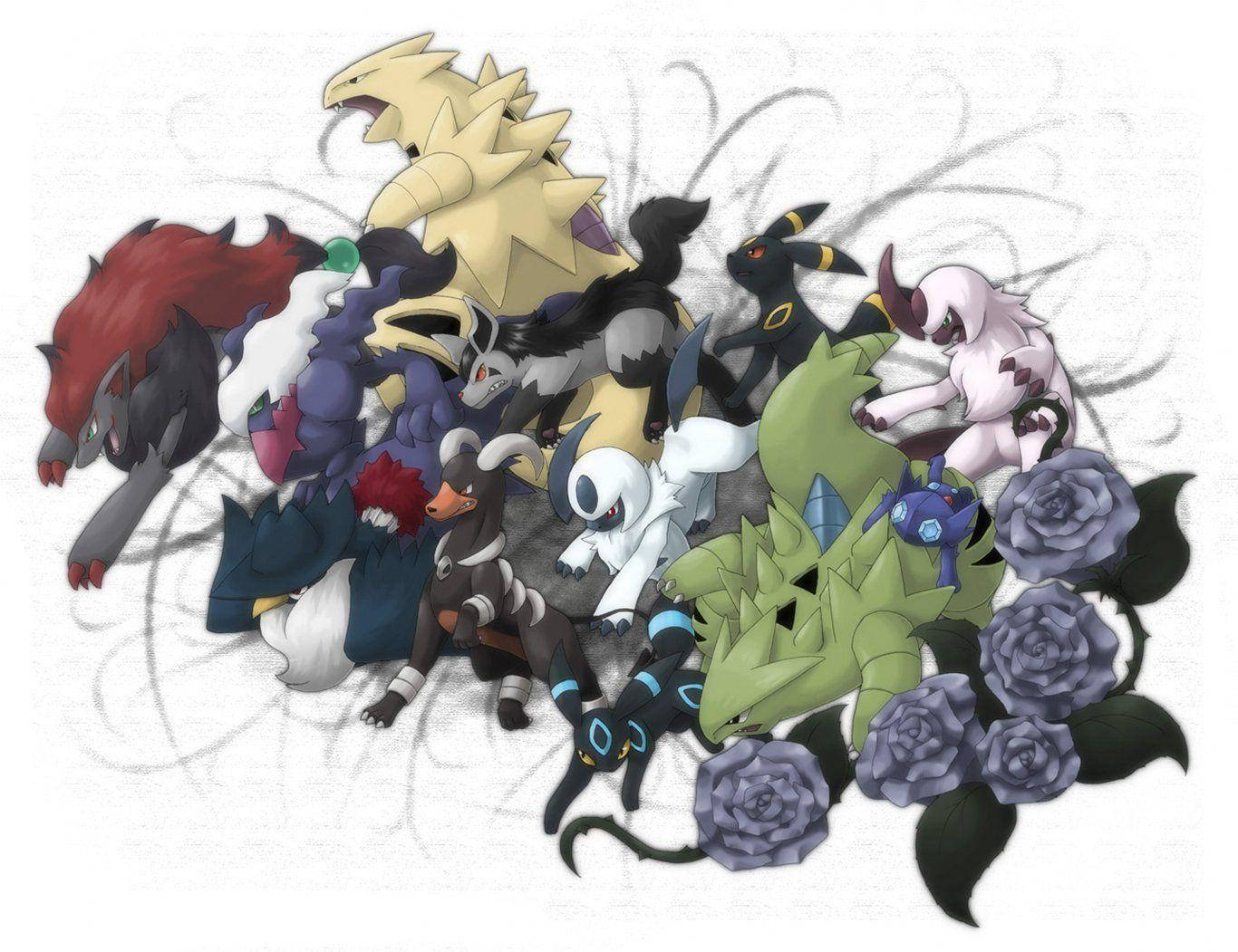Darkrai And Pokemon Friends Wallpaper