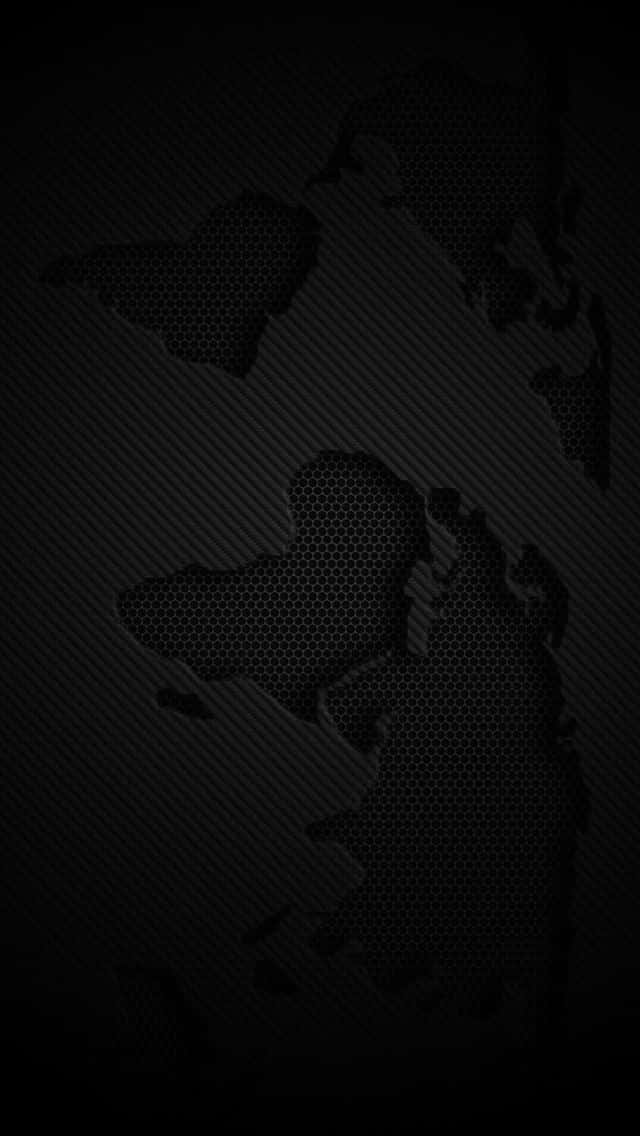 A Black Background With A Map Of The World Wallpaper