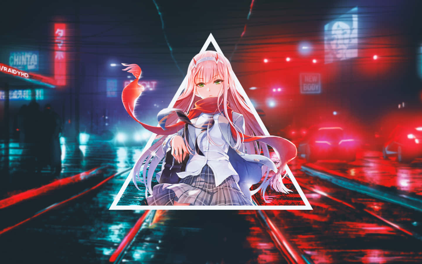 “Strelizia and Hiro, living for their dreams in the post-apocalyptic world of Darling In The Franxx.”