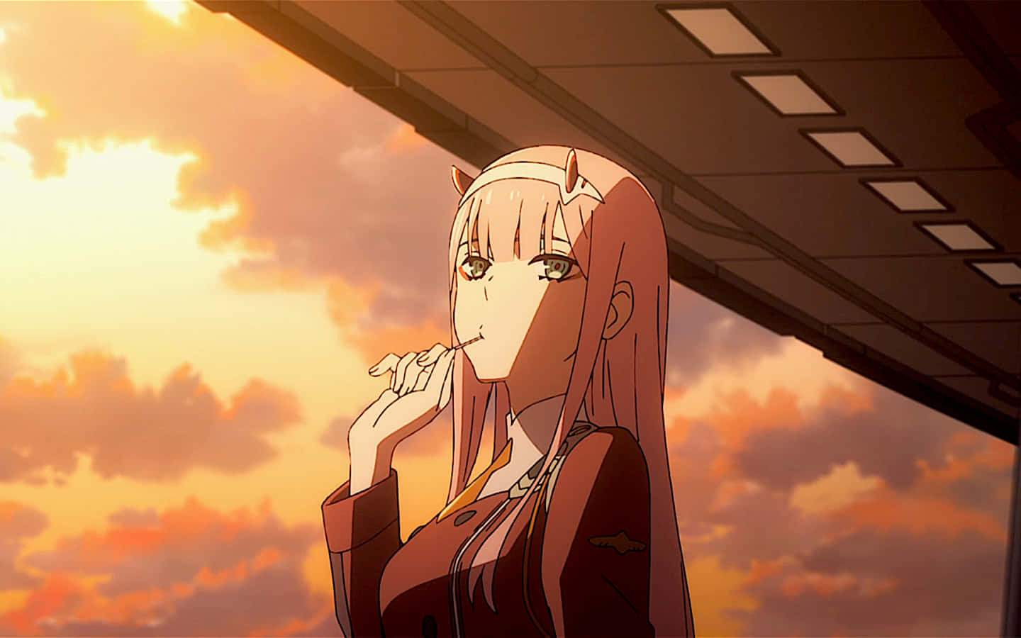 Download Two pilot characters from the anime Darling In The Franxx