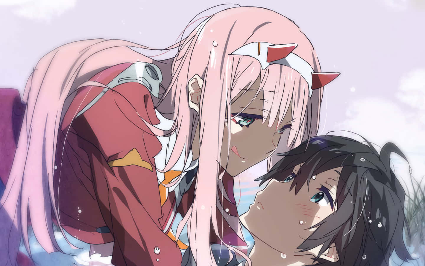 Hiro and Zero Two, ready to save the world.