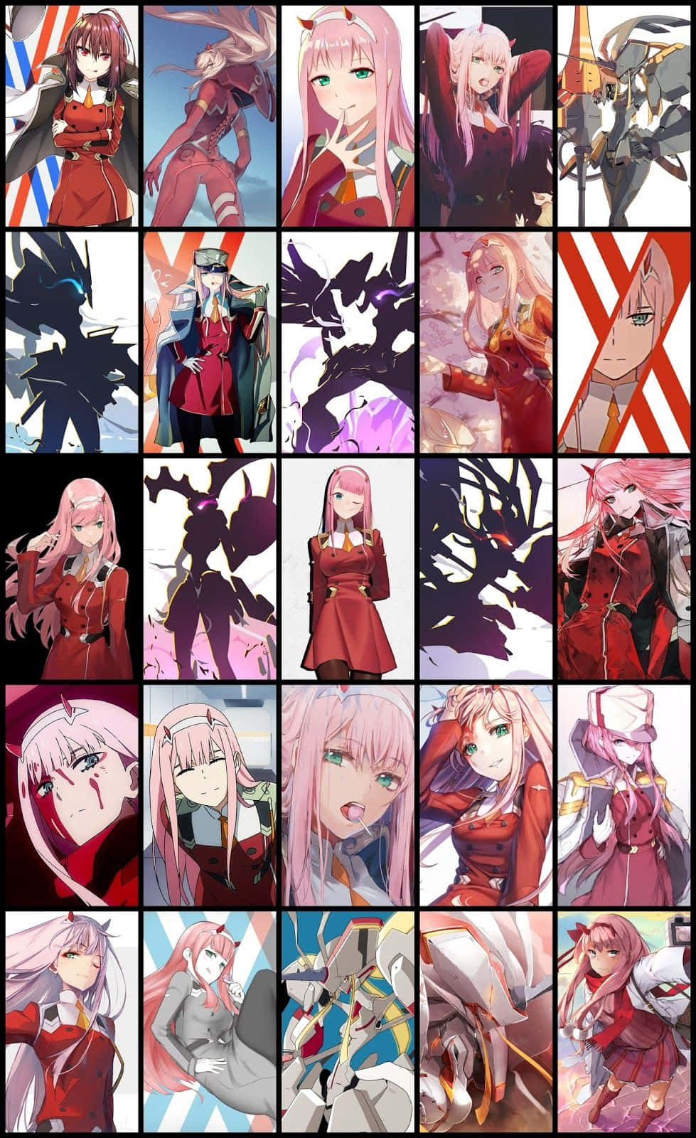 A nostalgic classic - phone inspired by Darling in The Franxx Wallpaper