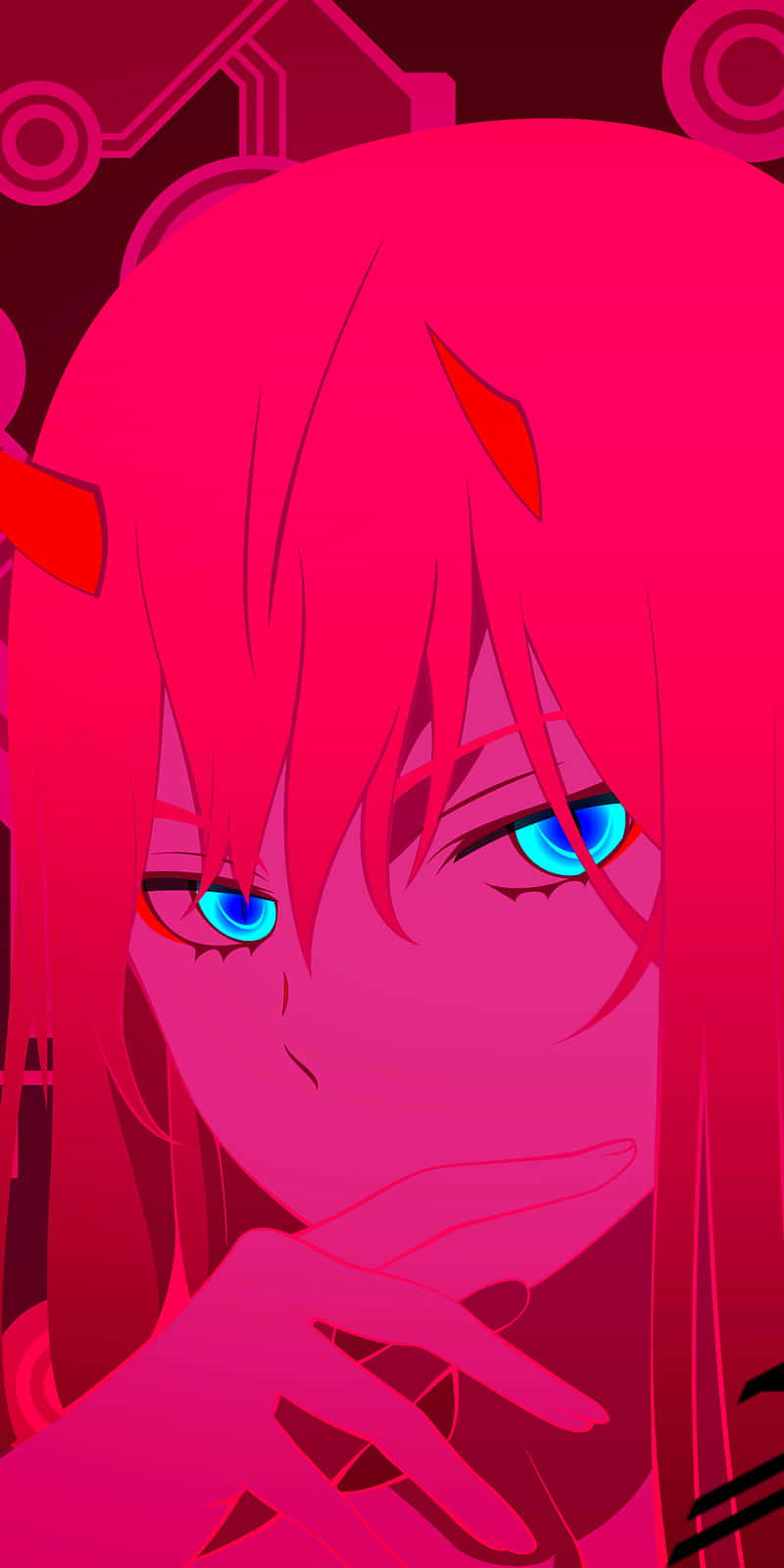 "Experience the thrill of Mecha battles with Darling In The Franxx Phone!" Wallpaper