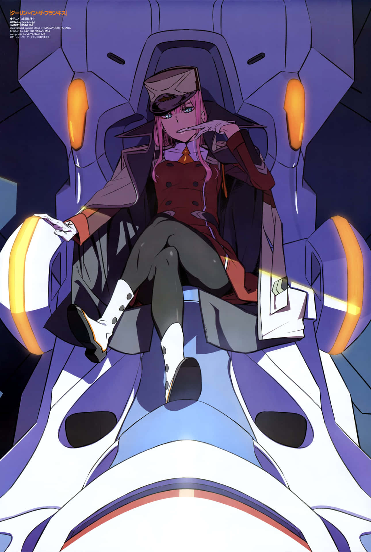 Sbloccal'avvincente Storia Del Futuro Con Darling In The Franxx Sfondo Per Il Telefono Sfondo