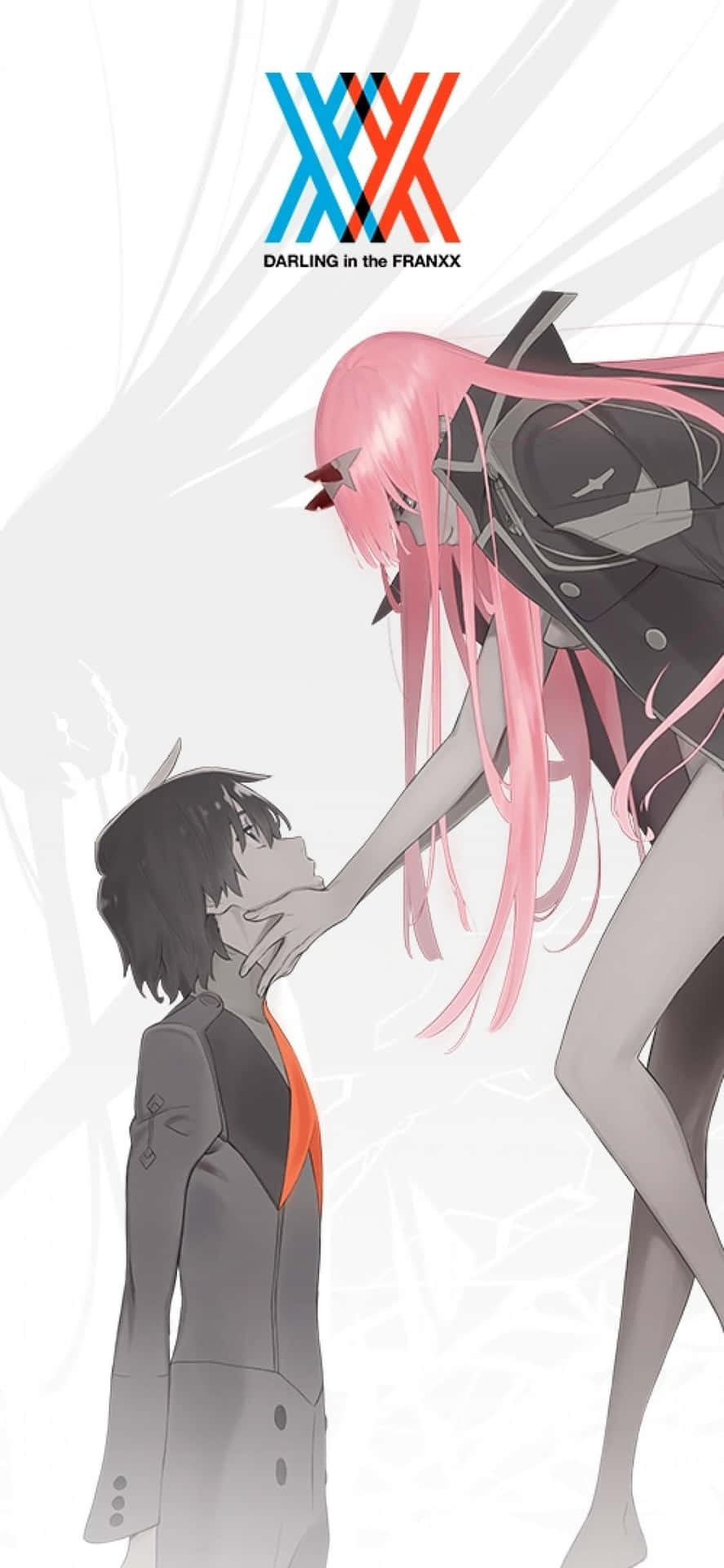 JU-Hachi and Zero-Two on a mission with the Darling in the Franxx Phone Wallpaper