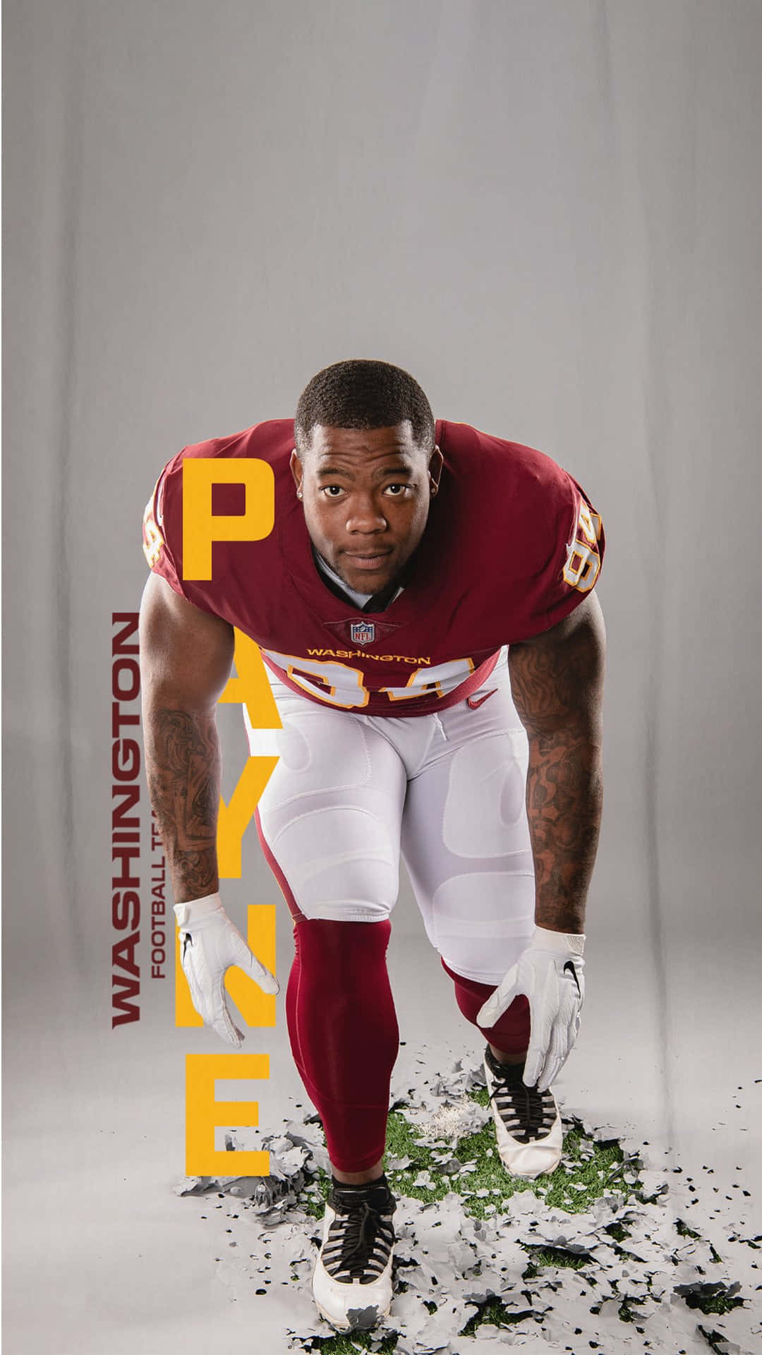 Daron Payne Washington Football Team Pose Achtergrond