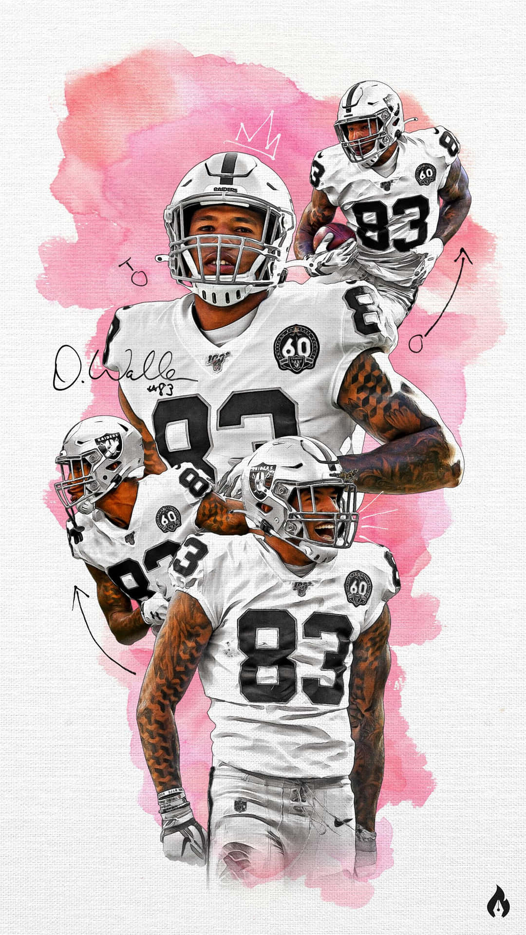 Darrenwaller Is A Professional American Football Player Who Currently Plays For The Las Vegas Raiders. Fondo de pantalla