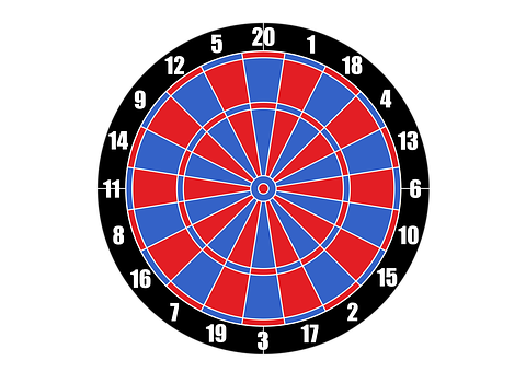 Dartboard Vector Illustration PNG