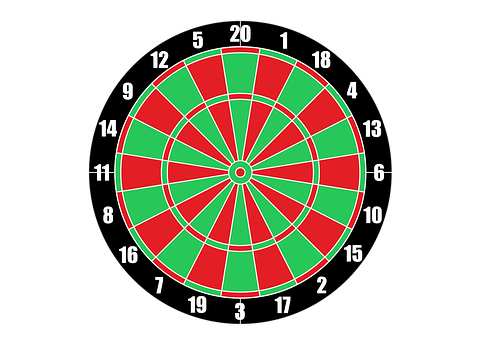 Dartboard Vector Illustration PNG