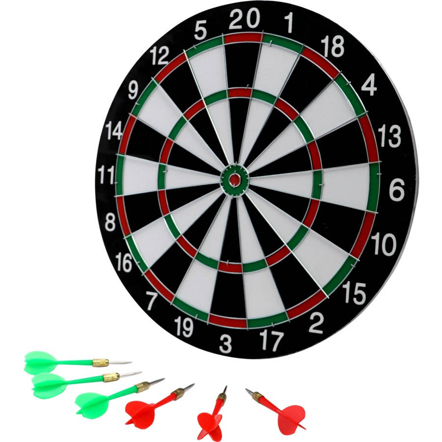 Dartboard With Green And Red Darts Wallpaper