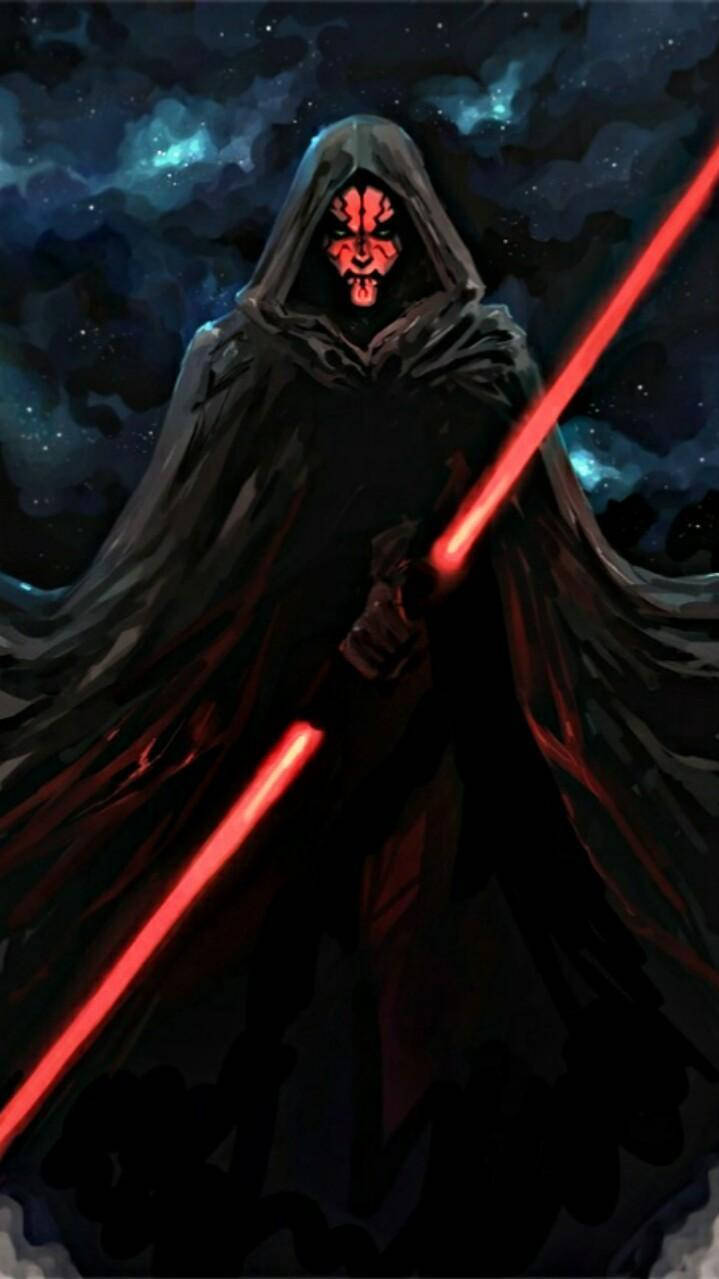 Unleash the Dark Side of the Force with Darth Maul Wallpaper