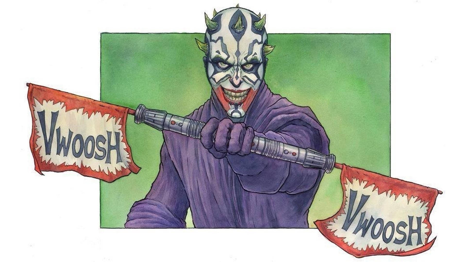 Darth Maul Og Joker Desktop Wallpaper
