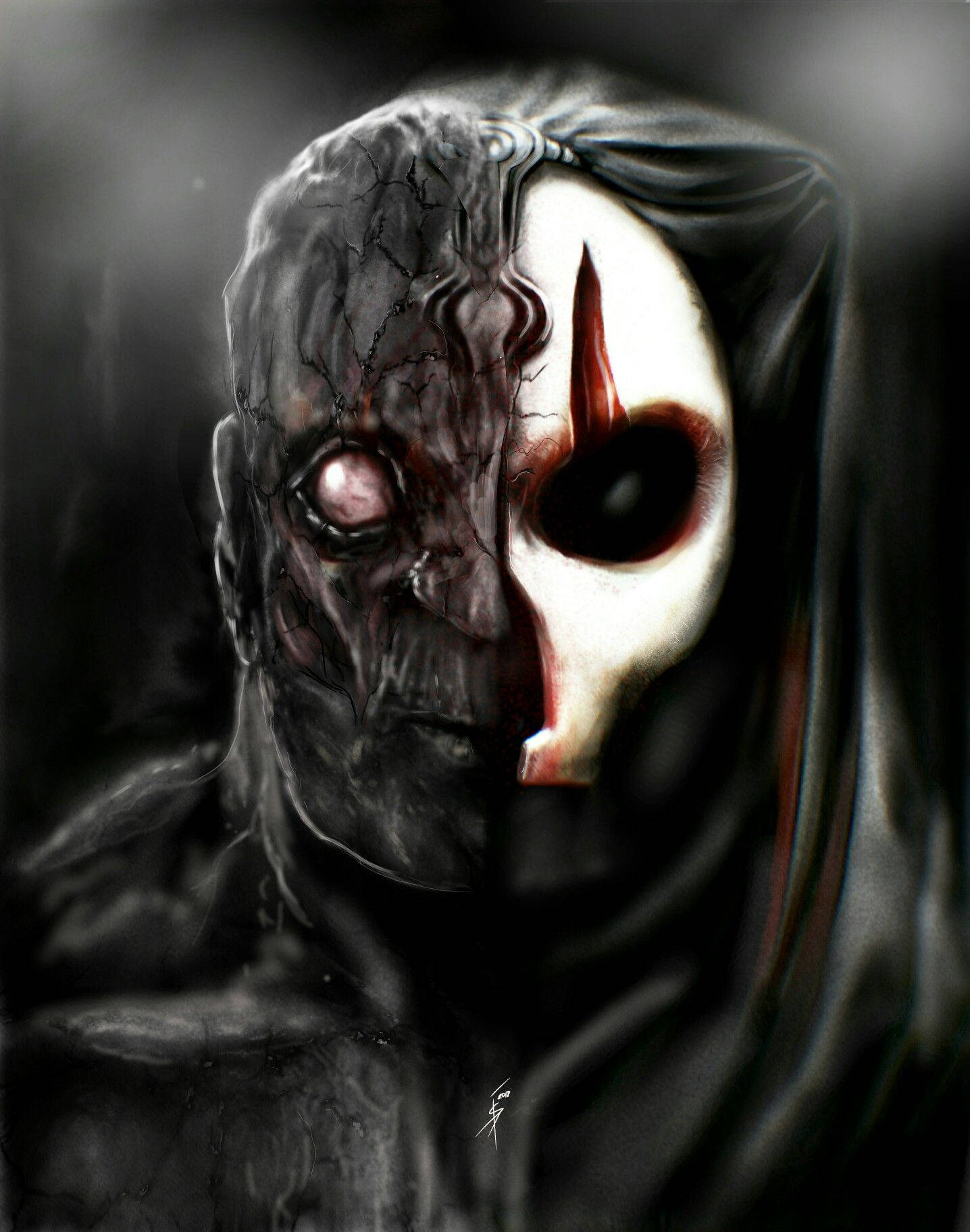 Darth Nihilus Creepy Mask Wallpaper