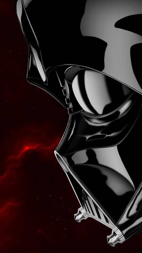 Darth Vader Midt I Skud Star Wars Iphone 7 Tapet Wallpaper