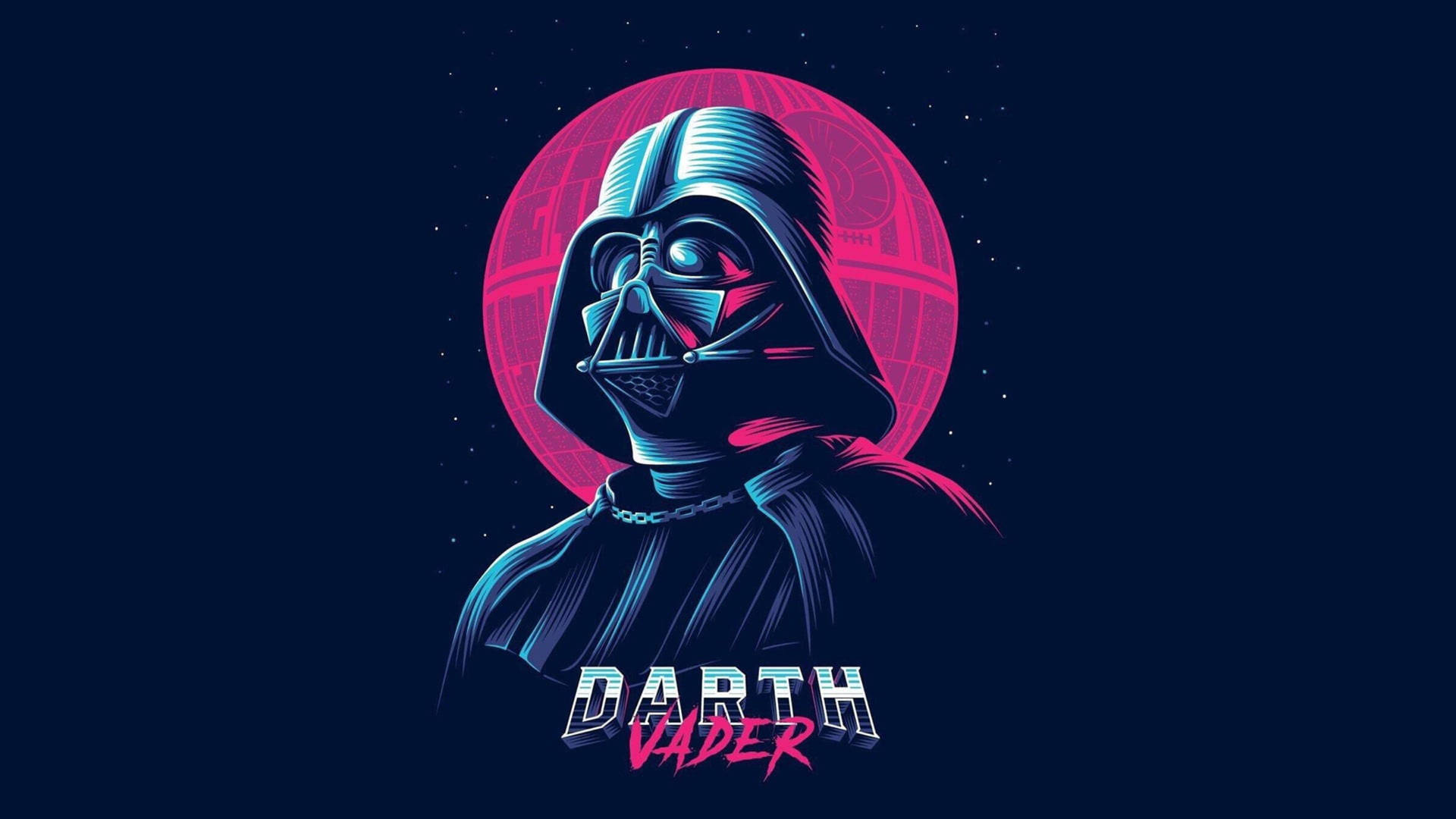 Darth Vader In Neon Aesthetic