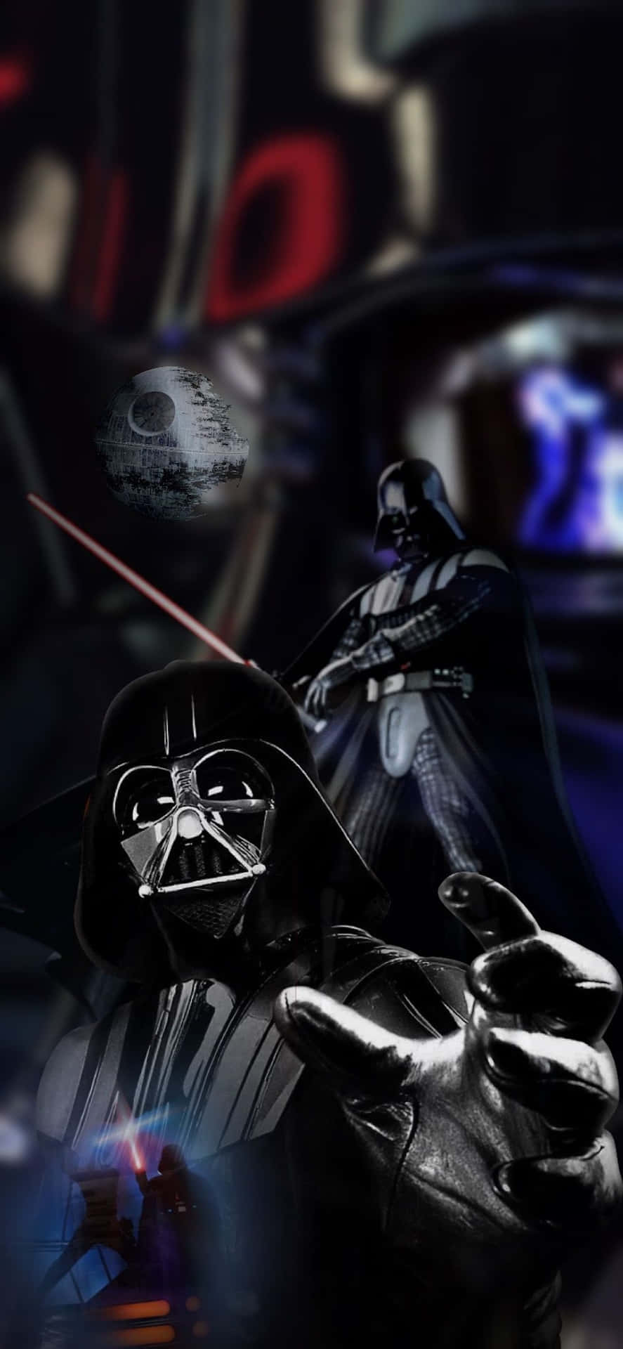 Consigueel Aspecto Del Lado Oscuro Con El Iphone De Darth Vader. Fondo de pantalla