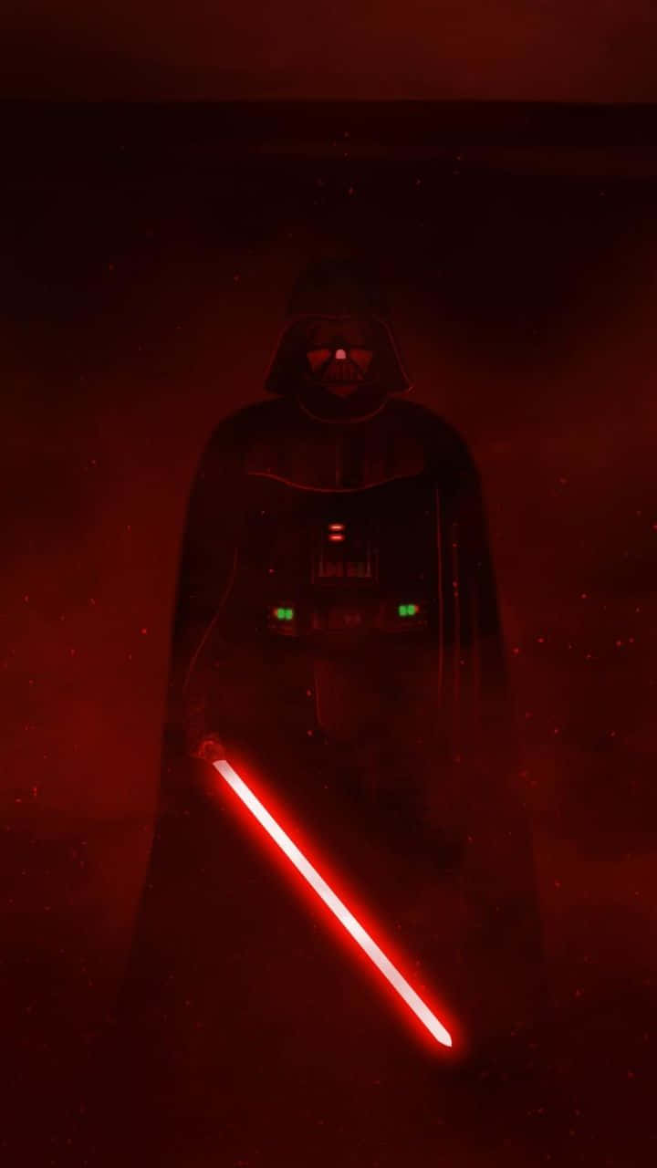 Darth Vader is ready to take over the world with his powerful Iphone. Wallpaper
