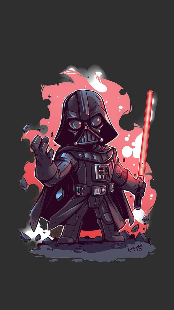 Unleash the Power of the Dark side with the Darth Vader iPhone Wallpaper