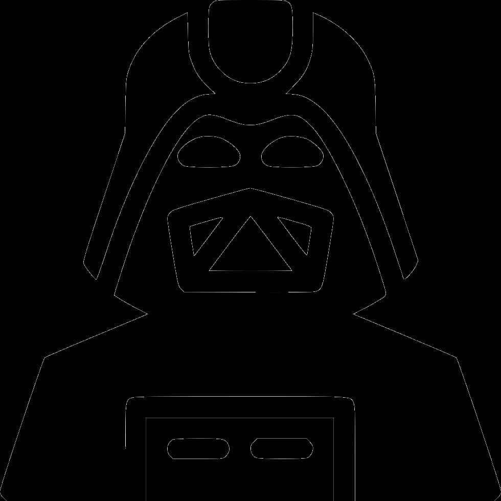 Darth Vader Outline Graphic PNG