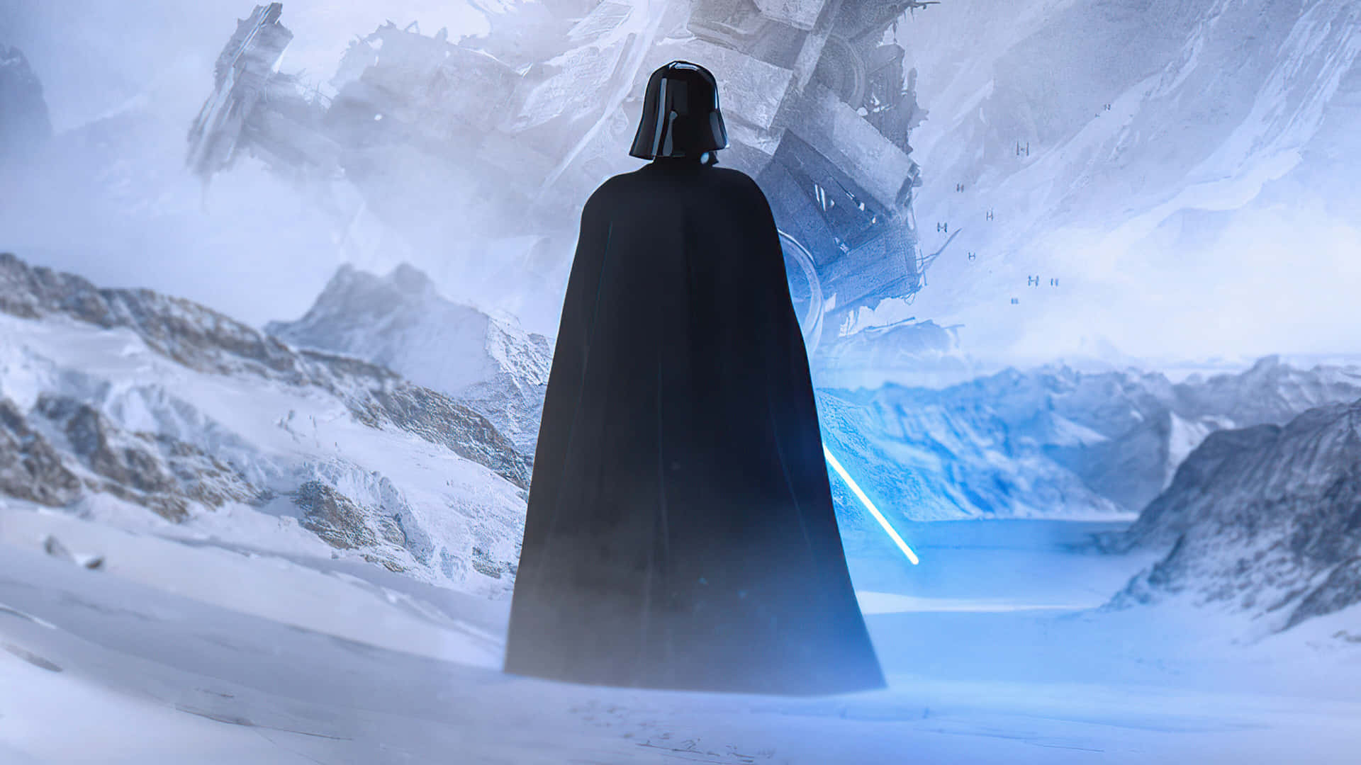 Darth Vader Snowy Landscape4 K Wallpaper